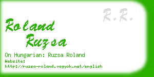 roland ruzsa business card